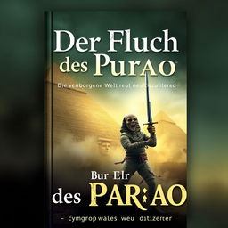 Design a wonderful cover for the book 'Der Fluch des Pharao - die verborgene Welt neu entdeckt'