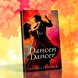 Create a book cover featuring Spanish dancers in an erotic and passionate pose