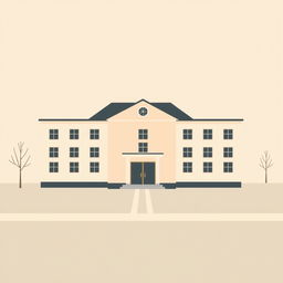 A minimalist background of a school