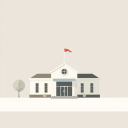 A minimalist background of a school