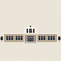 A minimalist background of a school