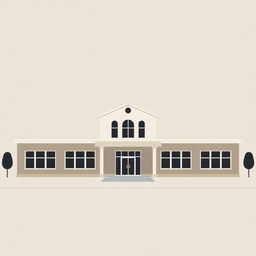 A minimalist background of a school