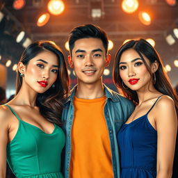 The cover of the novel features a young and handsome Asian man standing between two beautiful Asian women who look like supermodels competing with each other