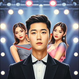 The cover of the novel features a young and handsome Korean man wearing a black suit, with a two-block haircut