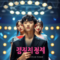 The cover of the novel features a young and handsome Korean man wearing a black suit, with a two-block haircut