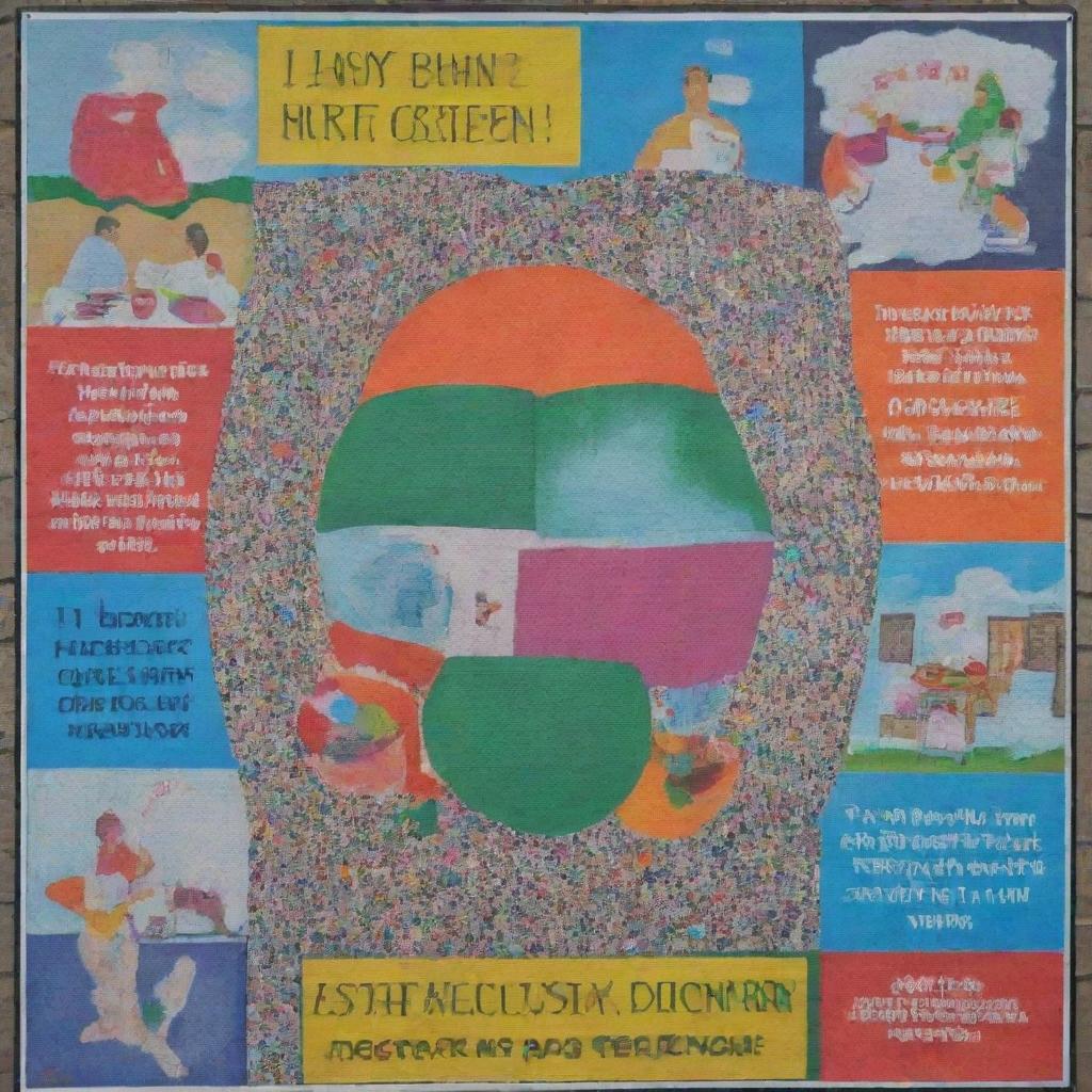 A vibrant poster asserting 'I am a SMART CITIZEN. Let's make our place a DRUG FREE ENVIRONMENT.' Incorporate elements representing a strong, educated citizen and a clean, healthy community devoid of drug influence.