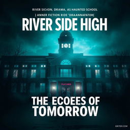 A science fiction drama movie poster for a haunted school called River Side High