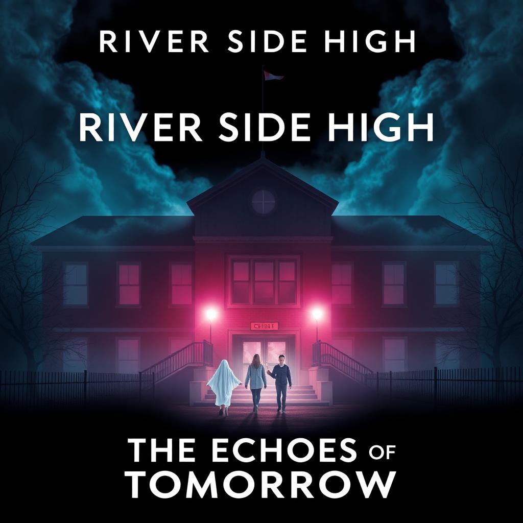 A science fiction drama movie poster for a haunted school called River Side High