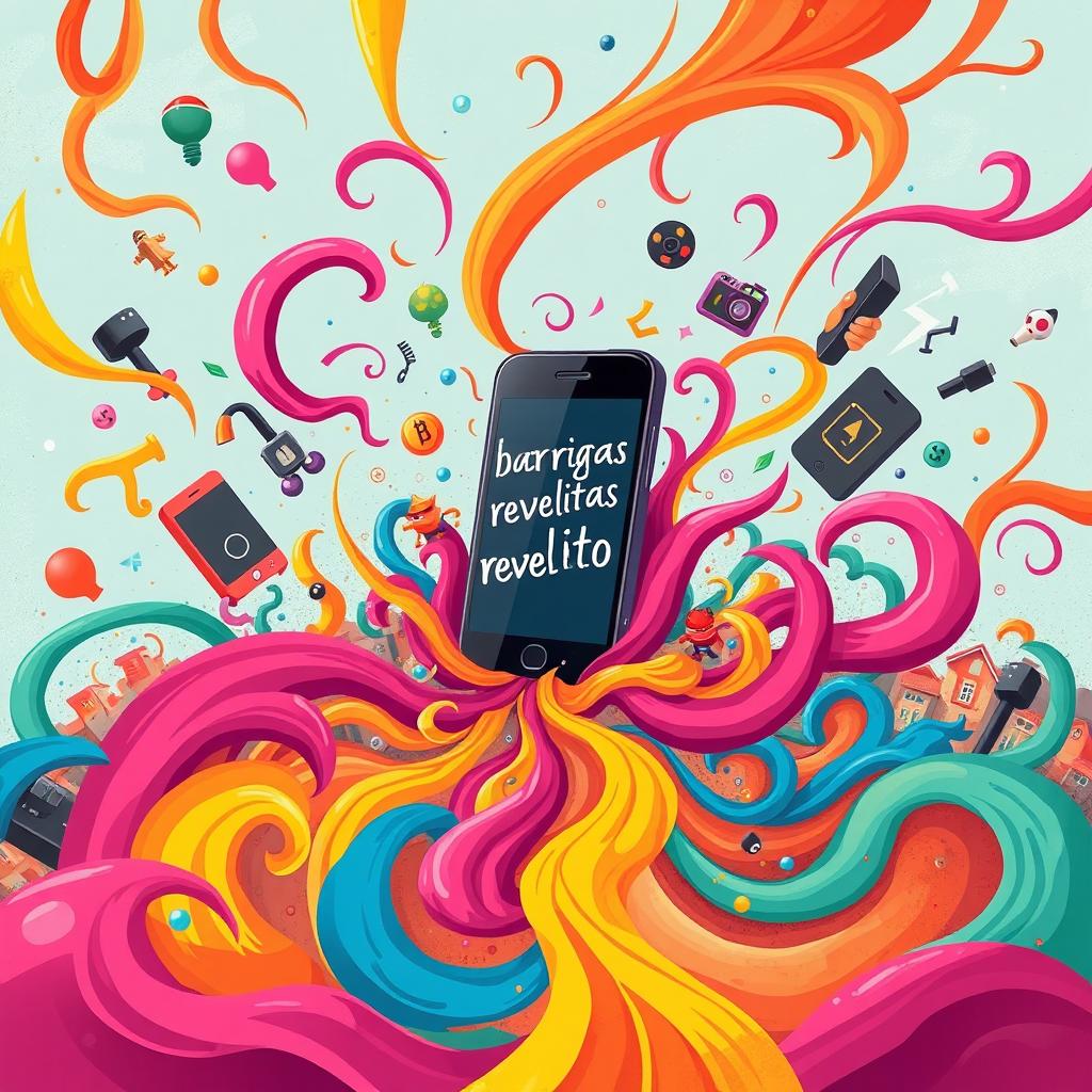 Create an image that represents the concept 'barrigas revueltas 2, el móvil revuelto