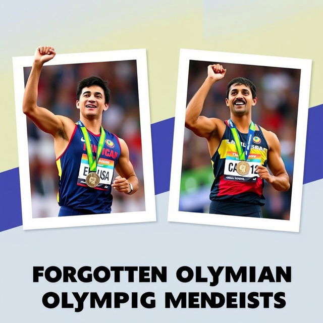 Generate two thumbnails featuring forgotten Colombian Olympic medalists