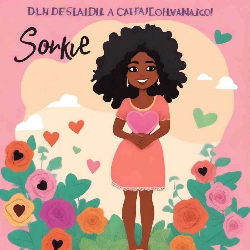 A high-quality animated romance comedy cover featuring a black woman burying love