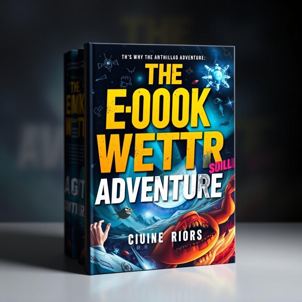 Create an engaging e-book cover that captures the essence of a thrilling adventure