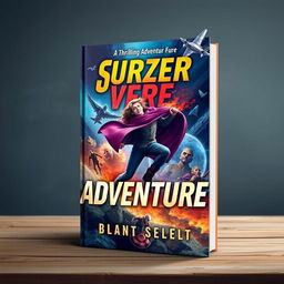 Create an engaging e-book cover that captures the essence of a thrilling adventure