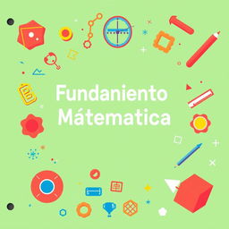 Crear una carátula atractiva y educativa para un cuaderno de fundamentos de matemática