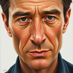 A detailed portrait of a person, capturing their unique facial features and expressions