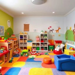 A playful and inviting playroom designed for children