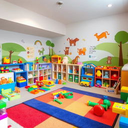 A playful and inviting playroom designed for children