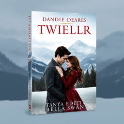 Create a book cover featuring Tanya Denali and Bella Swan from Twilight in a romantic setting