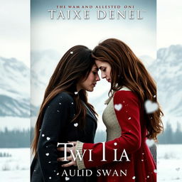 Create a book cover featuring Tanya Denali and Bella Swan from Twilight in a romantic setting