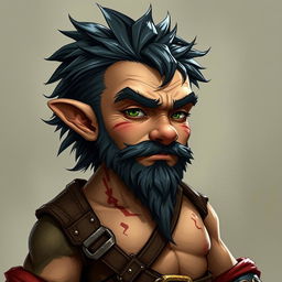 Gorin is short, even for a gnome, but his body is compact and muscular, a testament to his years of training and battle