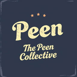 A vintage-style band tee design for the band named Peen with the album title 'The Peen Collective'