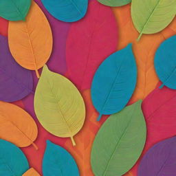 Design a flyer poster background featuring leaf patterns casting intricate patches of shade. Use vibrant, inviting colors to complement the overall design.