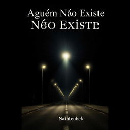 Create an astonishing plain book cover titled 'Alguém Não Existe'