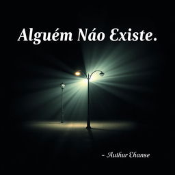 Create an astonishing plain book cover titled 'Alguém Não Existe'