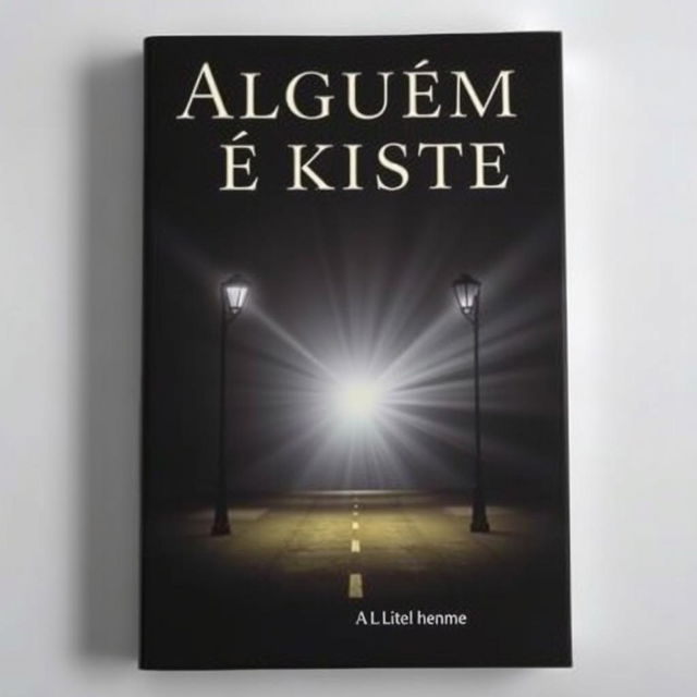 Create an astonishing plain book cover titled 'Alguém Não Existe'