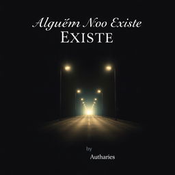 Create an astonishing plain book cover titled 'Alguém Não Existe'