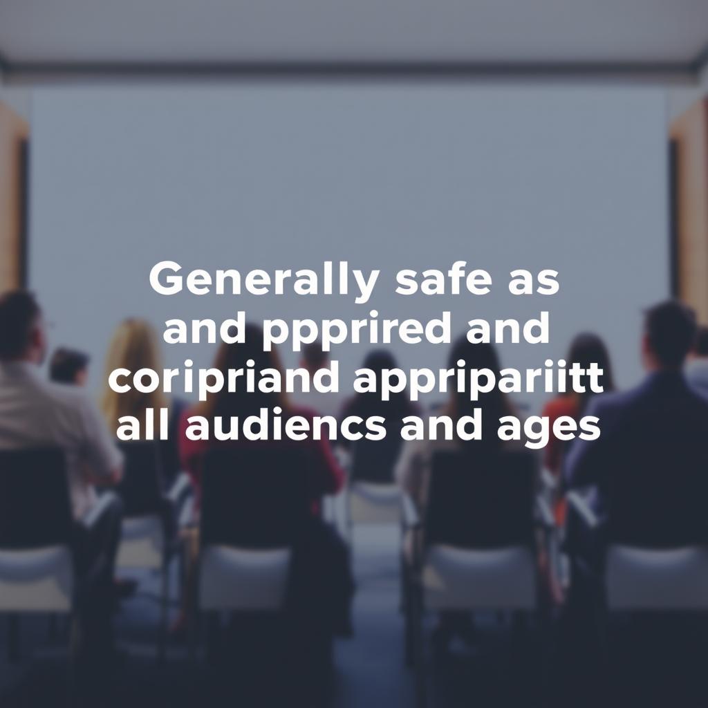 Create an image that is generally safe and appropriate for all audiences and ages