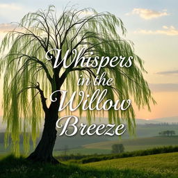 Create a book cover titled 'Whispers in the Willow Breeze'