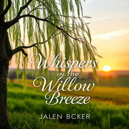 Create a book cover titled 'Whispers in the Willow Breeze'