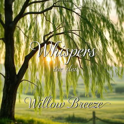 Create a book cover titled 'Whispers in the Willow Breeze'