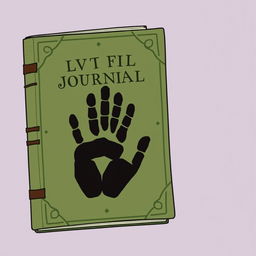 Create a book cover in the style of the journals from Gravity Falls