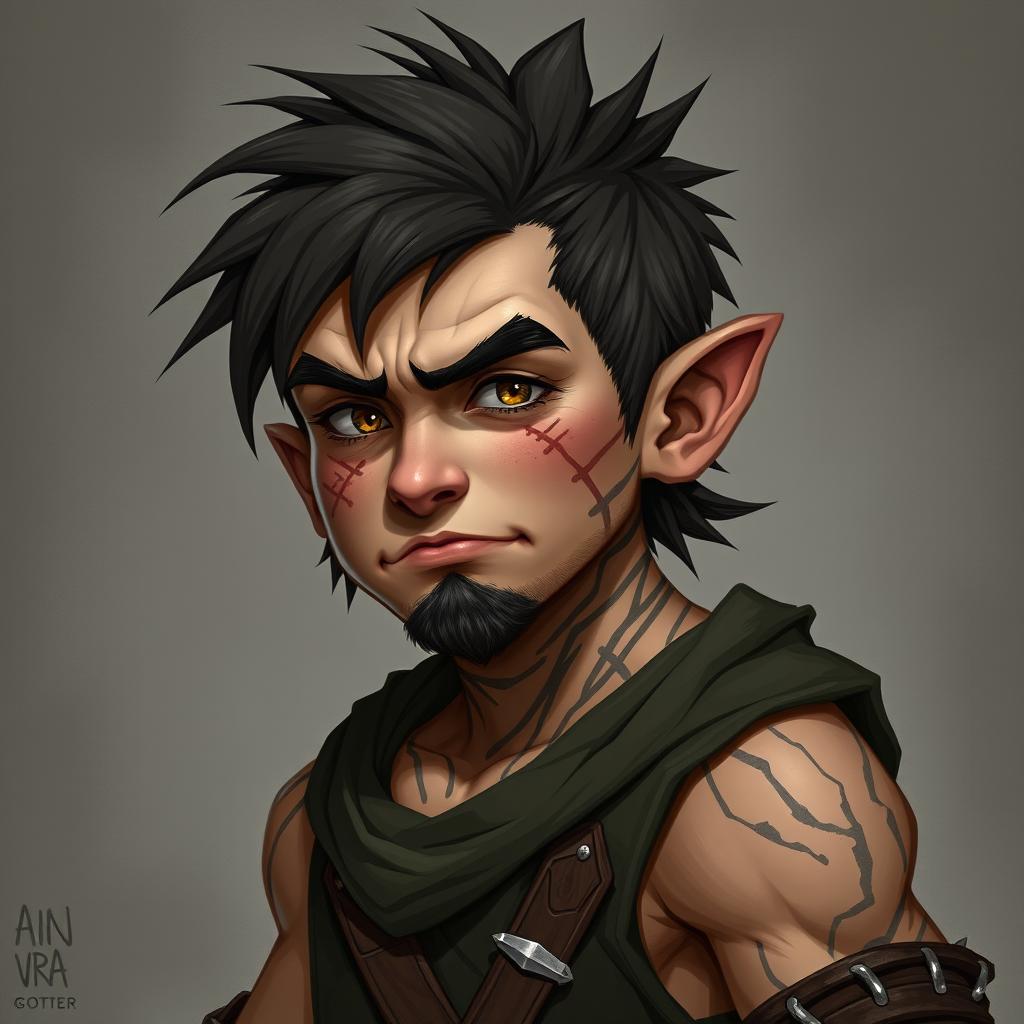 Gorin is short, even for a gnome, but his body is compact and muscular, a testament to his years of training and battle