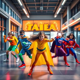 A vibrant and dynamic school for teenage superheroes, featuring young heroes in training