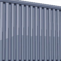 A gray corrugated metal fence in pixel art style set against a white background.