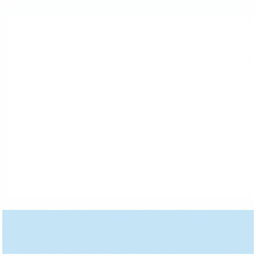 A blue sky depicted in pixel art style, set against a white background.