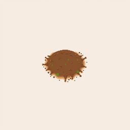 A small patch of brown soil depicted from the front in pixel art style.