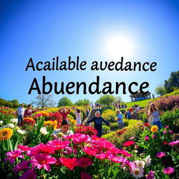 A vibrant and uplifting scene symbolizing achievable abundance