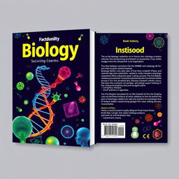 Create a front and back cover for a biology book