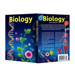 Create a front and back cover for a biology book