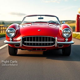 Create a completed image of a classic 1960s sports car with a sleek, aerodynamic design