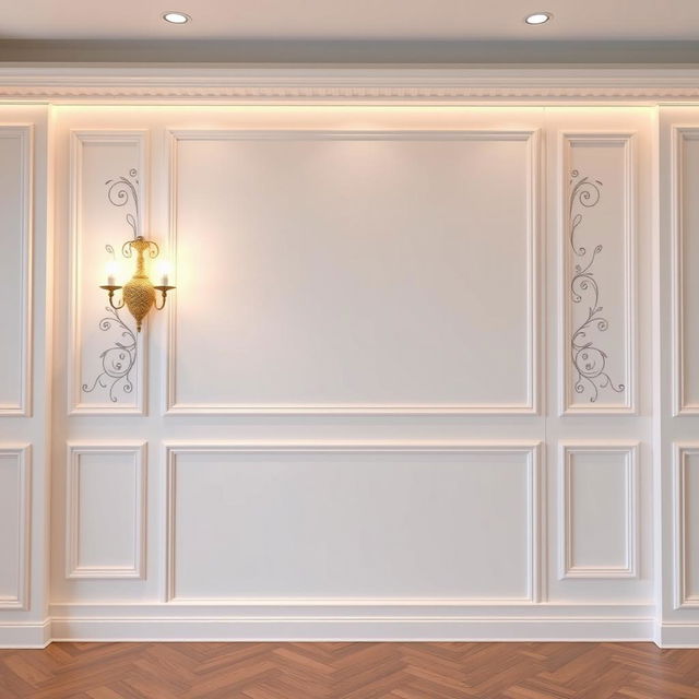 A beautifully decorated white wall designed for a streaming background