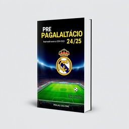 Create an ebook cover design for a book titled 'Pre Galacticos 24/25' about Real Madrid matches in the season 2024/2025