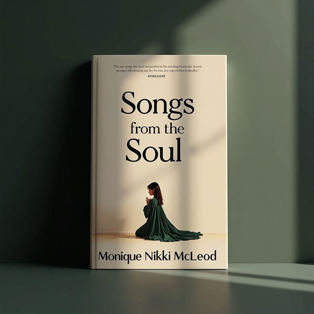 Create an elegant and minimalist book cover for 'Songs from the Soul' by Monique Nikki McLeod, using soft, muted colors and subtle imagery to evoke deep emotion and introspection