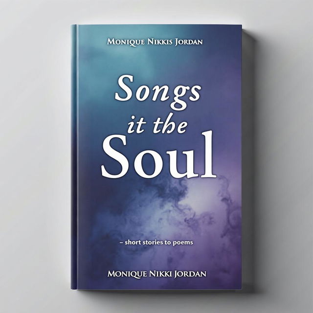 Design a printable book cover for 'Songs from the Soul; short stories and poems' by Monique Nikki Jordan