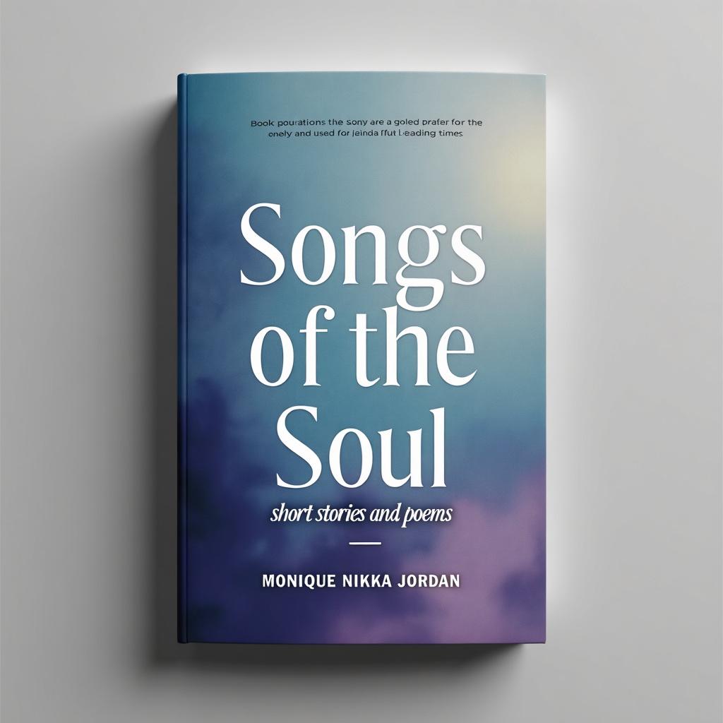 Create a printable cover for 'Songs from the Soul; short stories and poems' by Monique Nikki Jordan