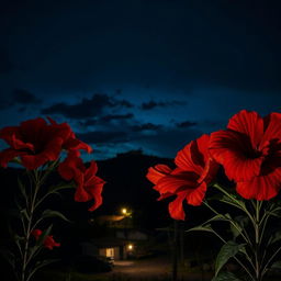 La imagen se sitúa de noche, con una atmósfera oscura y tensa